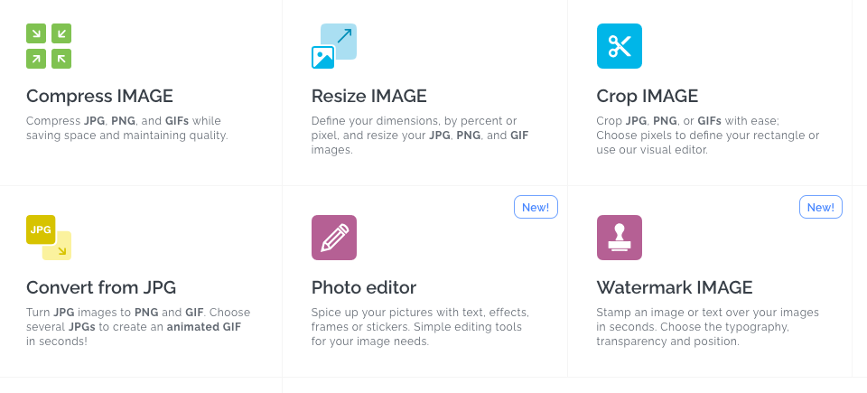 Utiliza iloveIMG para optimizar tus imágene