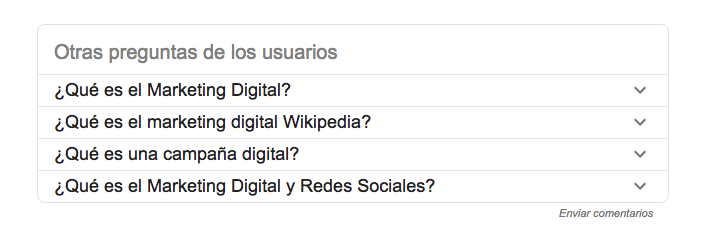 Usa las preguntas sugeridas por Google para tu redacción SEO
